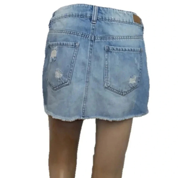 Garage Distressed Denim Mini Skirt - Picture 3 of 6